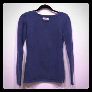 Fjallraven blue kiruna knit sweater size Xs